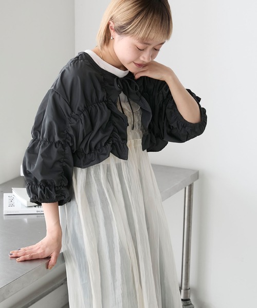 forksy.】クシュクシュボレロ（カーディガン/ボレロ）｜forksy