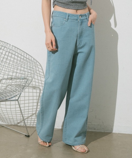 VANNIE U（ヴァニーユー）の「ツイルデニムパンツ（デニムパンツ・レディース・ライトグレー/アイボリー/ピンク/ブルー・L/M/S）」の12枚目の写真