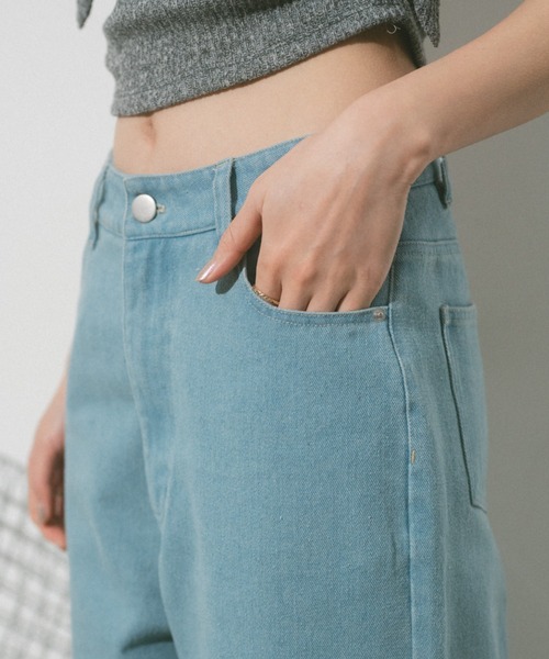 VANNIE U（ヴァニーユー）の「ツイルデニムパンツ（デニムパンツ・レディース・ライトグレー/アイボリー/ピンク/ブルー・L/M/S）」の14枚目の写真