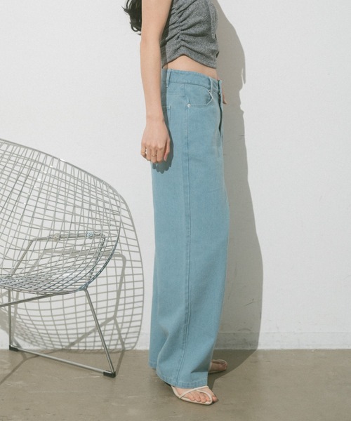 VANNIE U（ヴァニーユー）の「ツイルデニムパンツ（デニムパンツ・レディース・ライトグレー/アイボリー/ピンク/ブルー・L/M/S）」の15枚目の写真