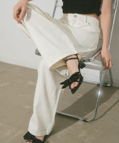 VANNIE U（ヴァニーユー）の「ツイルデニムパンツ（デニムパンツ・レディース・ライトグレー/アイボリー/ピンク/ブルー・L/M/S）」の20枚目の写真