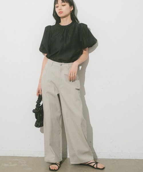 VANNIE U（ヴァニーユー）の「ツイルデニムパンツ（デニムパンツ・レディース・ライトグレー/アイボリー/ピンク/ブルー・L/M/S）」の11枚目の写真