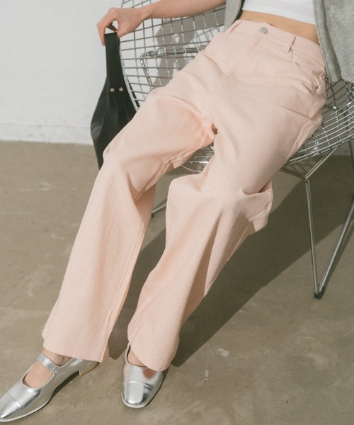 VANNIE U（ヴァニーユー）の「ツイルデニムパンツ（デニムパンツ・レディース・ライトグレー/アイボリー/ピンク/ブルー・L/M/S）」の8枚目の写真