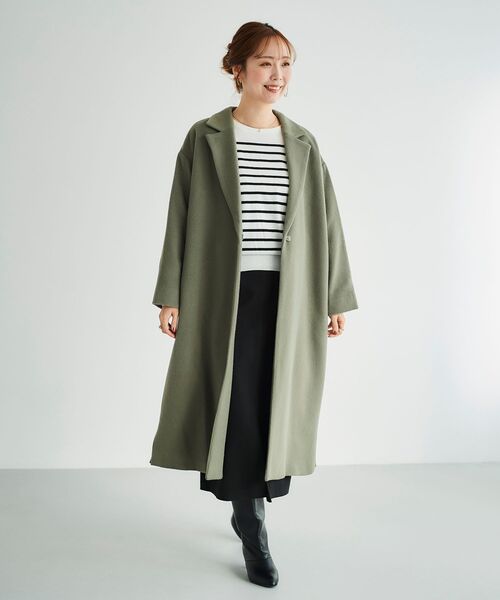 le.coeur blanc（ルクールブラン）の「ウールビーバーチェスターコート（チェスターコート・レディース・カーキオリーブ・38）」の14枚目の写真