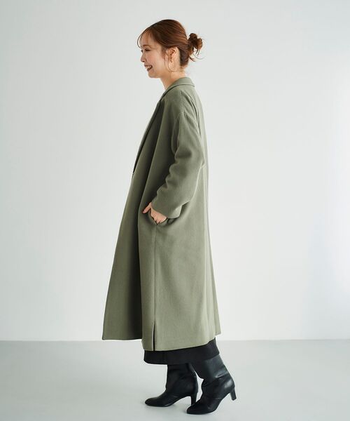 le.coeur blanc（ルクールブラン）の「ウールビーバーチェスターコート（チェスターコート・レディース・カーキオリーブ・38）」の5枚目の写真