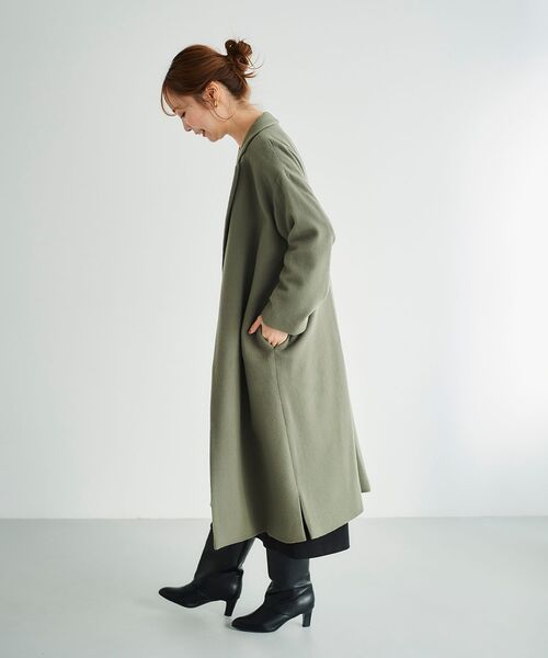 le.coeur blanc（ルクールブラン）の「ウールビーバーチェスターコート（チェスターコート・レディース・カーキオリーブ・38）」の2枚目の写真
