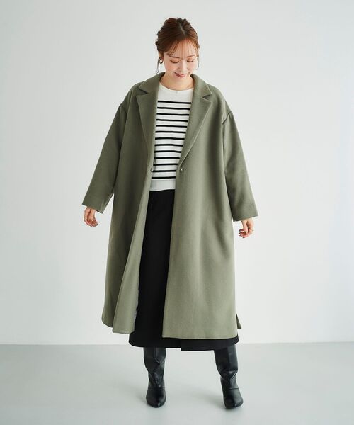 le.coeur blanc（ルクールブラン）の「ウールビーバーチェスターコート（チェスターコート・レディース・カーキオリーブ・38）」の9枚目の写真