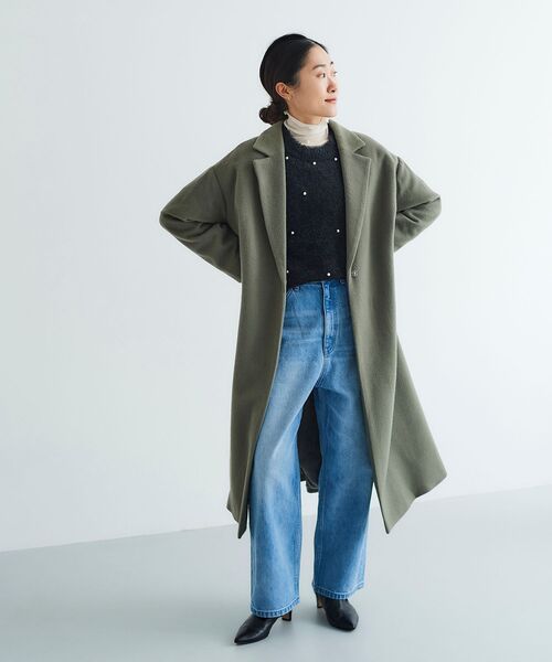 le.coeur blanc（ルクールブラン）の「ウールビーバーチェスターコート（チェスターコート・レディース・カーキオリーブ・38）」の21枚目の写真