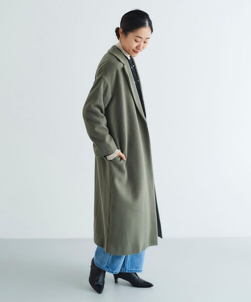 le.coeur blanc（ルクールブラン）の「ウールビーバーチェスターコート（チェスターコート・レディース・カーキオリーブ・38）」の18枚目の写真
