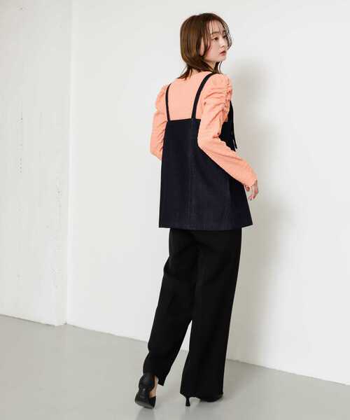 SENSE OF PLACE by URBAN RESEARCH（センスオブプレイスバイアーバンリサーチ）の「デニムキャミソールトップ（キャミソール・レディース・ライトインディゴブルー/ワンウォッシュ/オフホワイト・ONE）」の6枚目の写真