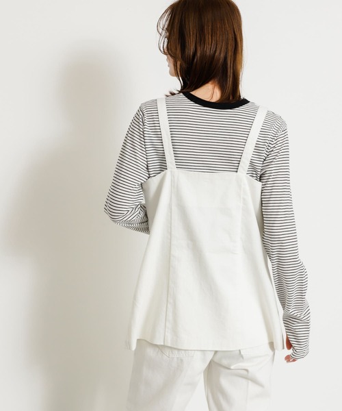 SENSE OF PLACE by URBAN RESEARCH（センスオブプレイスバイアーバンリサーチ）の「デニムキャミソールトップ（キャミソール・レディース・ライトインディゴブルー/ワンウォッシュ/オフホワイト・ONE）」の15枚目の写真