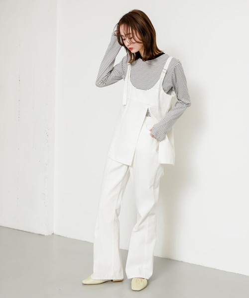 SENSE OF PLACE by URBAN RESEARCH（センスオブプレイスバイアーバンリサーチ）の「デニムキャミソールトップ（キャミソール・レディース・ライトインディゴブルー/ワンウォッシュ/オフホワイト・ONE）」の16枚目の写真