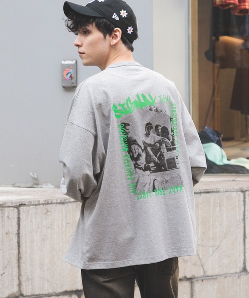 SIGNAL SPORTS(シグナルスポーツ)の「【SIGNAL SPORTS】バックフォトプリント/オーバーサイズロンT(Tシャツ/カットソー・メンズ・ホワイト/ブラック/グレー・MEDIUM/LARGE)」の6枚目の写真