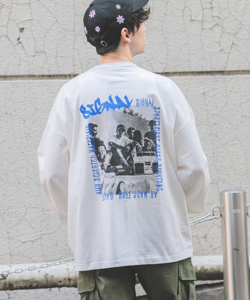 SIGNAL SPORTS(シグナルスポーツ)の「【SIGNAL SPORTS】バックフォトプリント/オーバーサイズロンT(Tシャツ/カットソー・メンズ・ホワイト/ブラック/グレー・MEDIUM/LARGE)」の18枚目の写真
