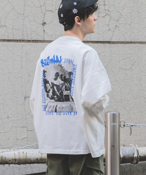 SIGNAL SPORTS(シグナルスポーツ)の「【SIGNAL SPORTS】バックフォトプリント/オーバーサイズロンT(Tシャツ/カットソー・メンズ・ホワイト/ブラック/グレー・MEDIUM/LARGE)」の17枚目の写真