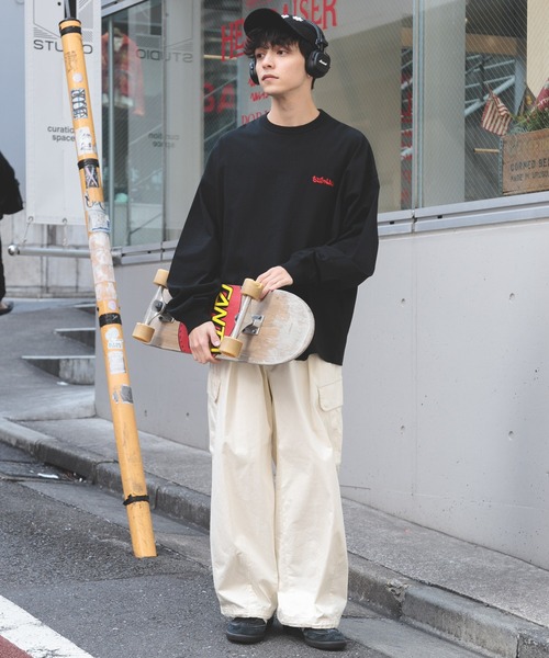 SIGNAL SPORTS(シグナルスポーツ)の「【SIGNAL SPORTS】バックフォトプリント/オーバーサイズロンT(Tシャツ/カットソー・メンズ・ホワイト/ブラック/グレー・MEDIUM/LARGE)」の11枚目の写真