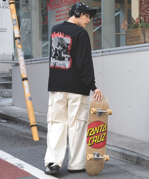 SIGNAL SPORTS(シグナルスポーツ)の「【SIGNAL SPORTS】バックフォトプリント/オーバーサイズロンT(Tシャツ/カットソー・メンズ・ホワイト/ブラック/グレー・MEDIUM/LARGE)」の10枚目の写真