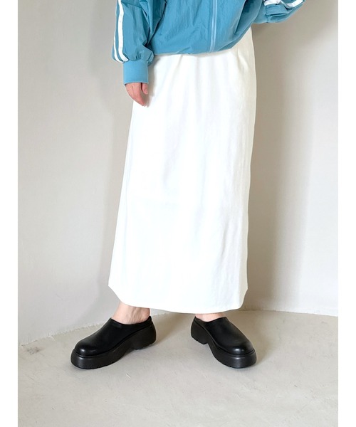 LEPSIM（レプシィム）の「【WEB限定カラーあり】ポンチナロースカート　109542（スカート・レディース・チャコールグレー/ブラック/ブルー/オレンジ/アイボリー/レッド・FREE）」の9枚目の写真