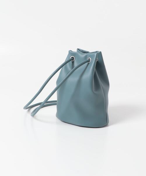 SENSE OF PLACE by URBAN RESEARCH（センスオブプレイスバイアーバンリサーチ）の「フェイクレザー2WAYキンチャクバッグ（ショルダーバッグ・メンズ・ブラック/ミント/ブルー/ライトベージュ・ONE）」の9枚目の写真