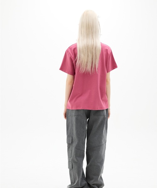 LUVISTRUE(ラヴイズトゥルー)の「DN STAR LOGO TEE(Tシャツ/カットソー・レディース・チャコールグレー/ピンク・FREE)」の8枚目の写真