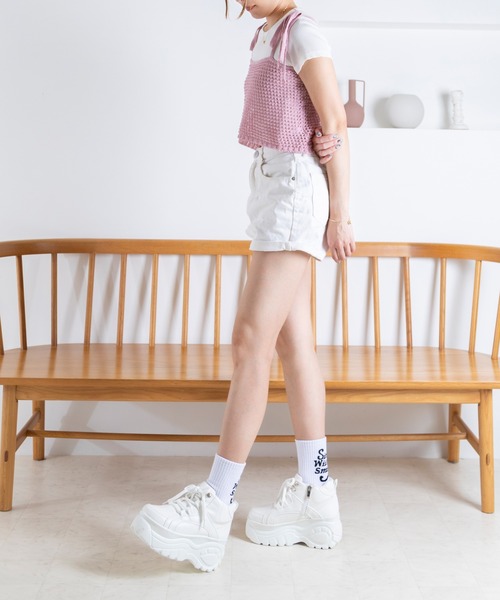 attagirl（アタガール）の「厚底レースアップスニーカー（スニーカー・レディース・ブラック/ホワイト・L/M/S/LL）」の10枚目の写真