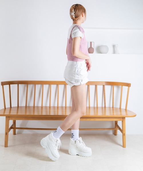 attagirl（アタガール）の「厚底レースアップスニーカー（スニーカー・レディース・ブラック/ホワイト・L/M/S/LL）」の11枚目の写真