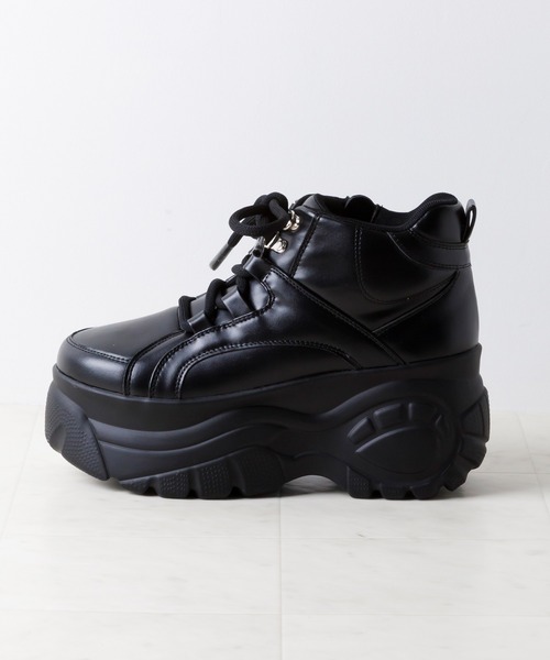 attagirl（アタガール）の「厚底レースアップスニーカー（スニーカー・レディース・ブラック/ホワイト・L/M/S/LL）」の6枚目の写真