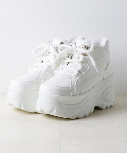 attagirl（アタガール）の「厚底レースアップスニーカー（スニーカー・レディース・ブラック/ホワイト・L/M/S/LL）」の3枚目の写真