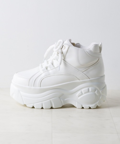 attagirl（アタガール）の「厚底レースアップスニーカー（スニーカー・レディース・ブラック/ホワイト・L/M/S/LL）」の4枚目の写真