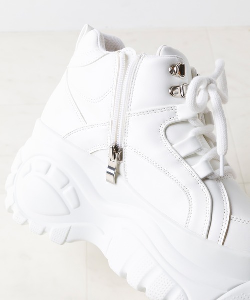 attagirl（アタガール）の「厚底レースアップスニーカー（スニーカー・レディース・ブラック/ホワイト・L/M/S/LL）」の8枚目の写真