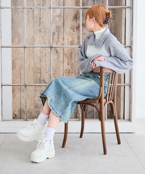 attagirl（アタガール）の「厚底レースアップスニーカー（スニーカー・レディース・ブラック/ホワイト・L/M/S/LL）」の16枚目の写真