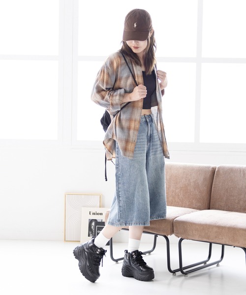 attagirl（アタガール）の「厚底レースアップスニーカー（スニーカー・レディース・ブラック/ホワイト・L/M/S/LL）」の20枚目の写真