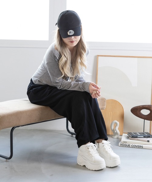 attagirl（アタガール）の「厚底レースアップスニーカー（スニーカー・レディース・ブラック/ホワイト・L/M/S/LL）」の22枚目の写真