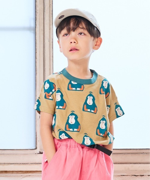 HOGAN RANCH WEAR（ホーガンランチウエア）の「ソウガラワイドTシャツ（kids/XS～LL）（Tシャツ/カットソー・キッズ・オフホワイト/マルチ/ブラック/アイボリー/ライトグリーン/レッド/ホワイト/ライトグレー/チャコール/ベージュ・XS/S/M/L/LL）」の8枚目の写真