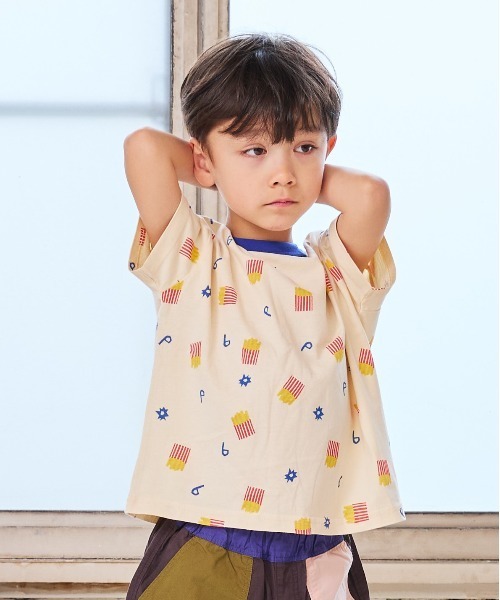 HOGAN RANCH WEAR（ホーガンランチウエア）の「ソウガラワイドTシャツ（kids/XS～LL）（Tシャツ/カットソー・キッズ・オフホワイト/マルチ/ブラック/アイボリー/ライトグリーン/レッド/ホワイト/ライトグレー/チャコール/ベージュ・XS/S/M/L/LL）」の3枚目の写真