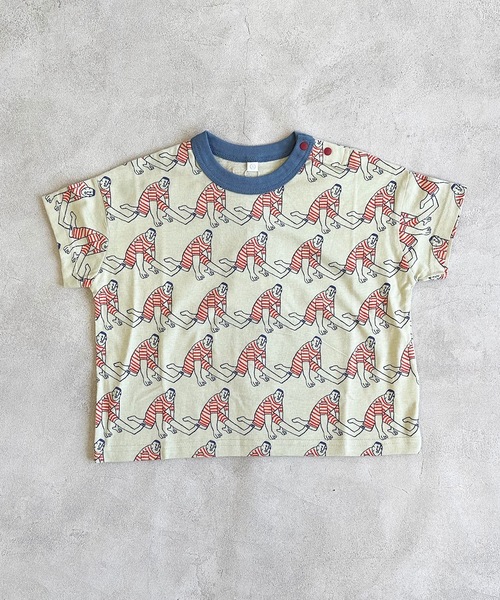 HOGAN RANCH WEAR（ホーガンランチウエア）の「ソウガラワイドTシャツ（kids/XS～LL）（Tシャツ/カットソー・キッズ・オフホワイト/マルチ/ブラック/アイボリー/ライトグリーン/レッド/ホワイト/ライトグレー/チャコール/ベージュ・XS/S/M/L/LL）」の9枚目の写真