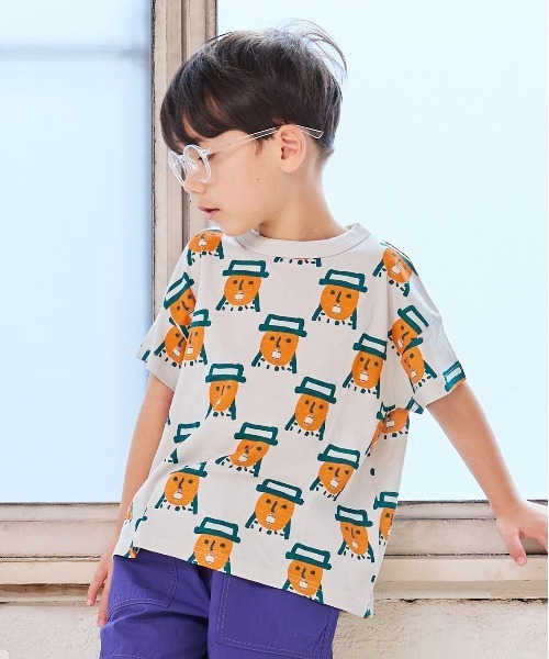 HOGAN RANCH WEAR（ホーガンランチウエア）の「ソウガラワイドTシャツ（kids/XS～LL）（Tシャツ/カットソー・キッズ・オフホワイト/マルチ/ブラック/アイボリー/ライトグリーン/レッド/ホワイト/ライトグレー/チャコール/ベージュ・XS/S/M/L/LL）」の6枚目の写真
