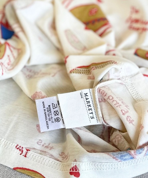 HOGAN RANCH WEAR（ホーガンランチウエア）の「ソウガラワイドTシャツ（kids/XS～LL）（Tシャツ/カットソー・キッズ・オフホワイト/マルチ/ブラック/アイボリー/ライトグリーン/レッド/ホワイト/ライトグレー/チャコール/ベージュ・XS/S/M/L/LL）」の15枚目の写真