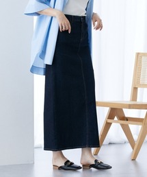 高身長 すごのびストレッチデニムマキシスカート (トールサイズ)