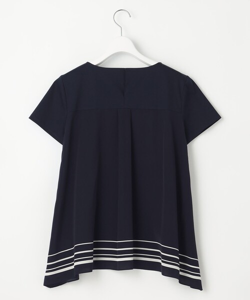 23区 S（ニジュウサンクチイサイサイズ）の「【洗える】スカーフプリントコンビ バックデザイン カットソー（Tシャツ/カットソー・レディース・ベージュ系5/ネイビー系5/ブラック系5・32）」の11枚目の写真