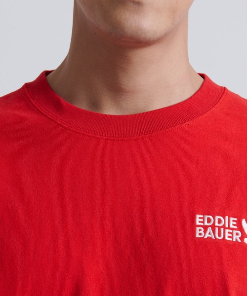 Eddie Bauer(エディーバウアー)の「ロゴ刺繍 半袖Tシャツ(Tシャツ/カットソー・メンズ・ダークブルー/ホワイト/ブラック/ボルドー/ダークオリーブ・M/L/XL/S/XXL/XS)」の6枚目の写真