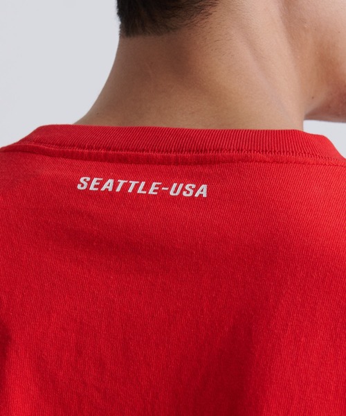 Eddie Bauer(エディーバウアー)の「ロゴ刺繍 半袖Tシャツ(Tシャツ/カットソー・メンズ・ダークブルー/ホワイト/ブラック/ボルドー/ダークオリーブ・M/L/XL/S/XXL/XS)」の9枚目の写真