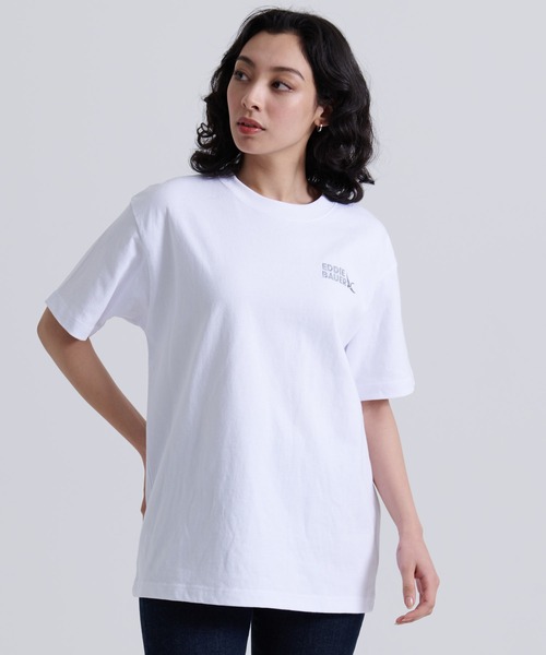 Eddie Bauer(エディーバウアー)の「ロゴ刺繍 半袖Tシャツ(Tシャツ/カットソー・メンズ・ダークブルー/ホワイト/ブラック/ボルドー/ダークオリーブ・M/L/XL/S/XXL/XS)」の21枚目の写真