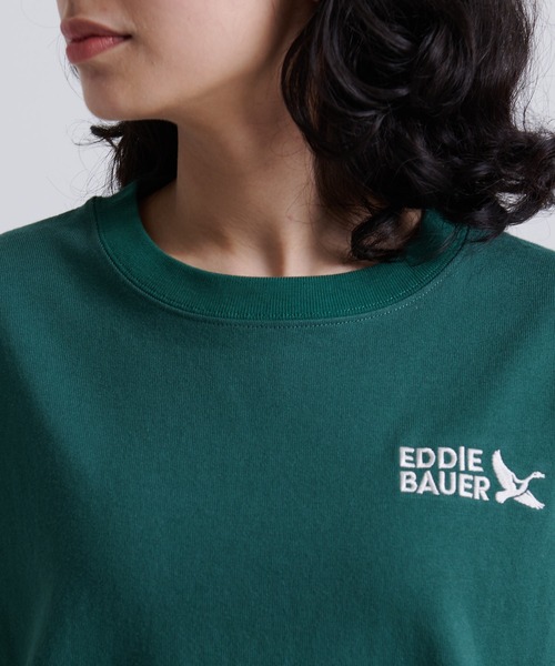 Eddie Bauer(エディーバウアー)の「ロゴ刺繍 半袖Tシャツ(Tシャツ/カットソー・メンズ・ダークブルー/ホワイト/ブラック/ボルドー/ダークオリーブ・M/L/XL/S/XXL/XS)」の10枚目の写真