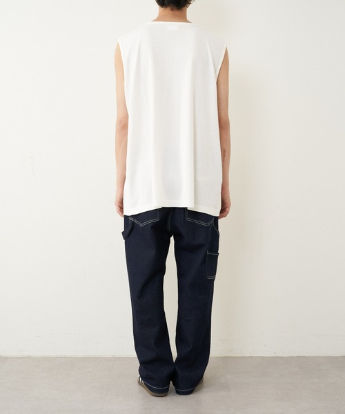 CIAOPANIC TYPY（チャオパニックティピー）の「接触冷感ノースリレイヤードタンク（タンクトップ・メンズ・オフホワイト/ブラック/ライトグレー・MEDIUM/LARGE）」の10枚目の写真