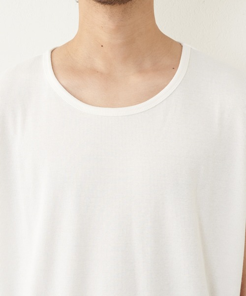 CIAOPANIC TYPY（チャオパニックティピー）の「接触冷感ノースリレイヤードタンク（タンクトップ・メンズ・オフホワイト/ブラック/ライトグレー・MEDIUM/LARGE）」の9枚目の写真