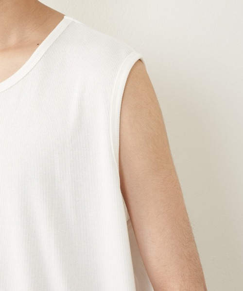 CIAOPANIC TYPY（チャオパニックティピー）の「接触冷感ノースリレイヤードタンク（タンクトップ・メンズ・オフホワイト/ブラック/ライトグレー・MEDIUM/LARGE）」の8枚目の写真