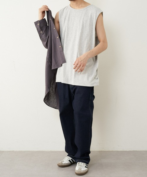 CIAOPANIC TYPY（チャオパニックティピー）の「接触冷感ノースリレイヤードタンク（タンクトップ・メンズ・オフホワイト/ブラック/ライトグレー・MEDIUM/LARGE）」の21枚目の写真