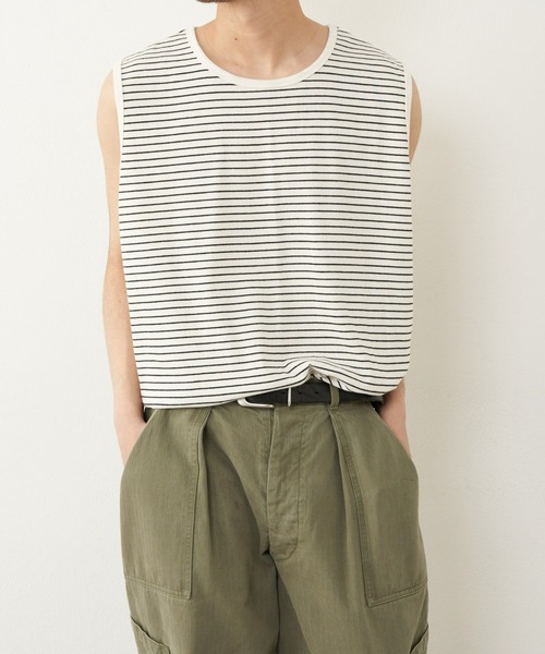 CIAOPANIC TYPY（チャオパニックティピー）の「接触冷感ノースリレイヤードタンク（タンクトップ・メンズ・オフホワイト/ブラック/ライトグレー・MEDIUM/LARGE）」の19枚目の写真