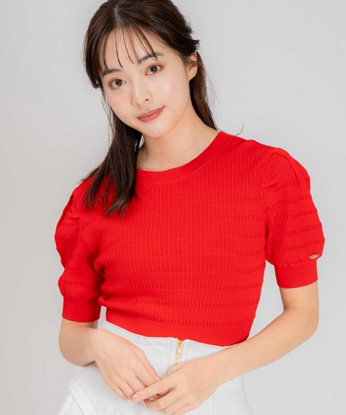 【セール】柄編みショートニット（ニット/セーター）｜Noela（ノエラ）